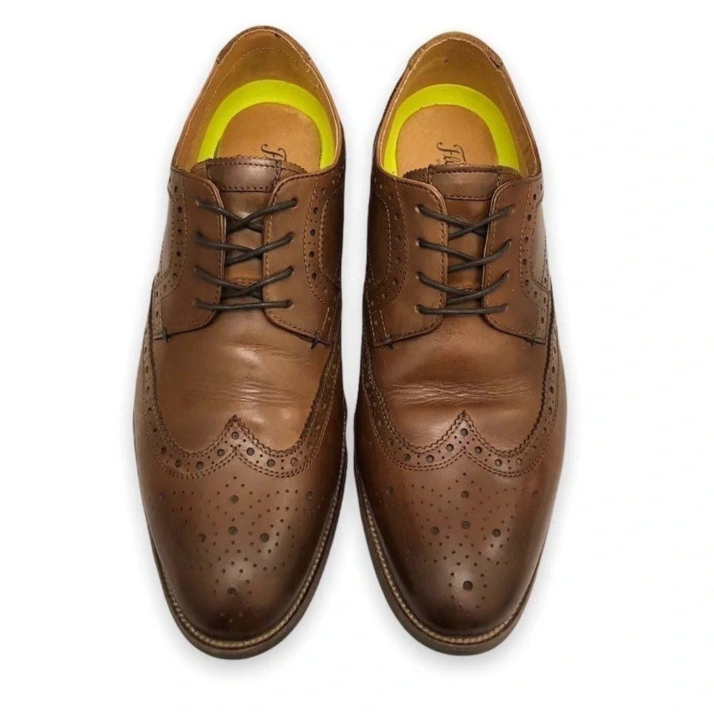 Florsheim Upgrade Wingtip Oxford Leather Dress Shoes 11.5 D Cognac Men’s‎
